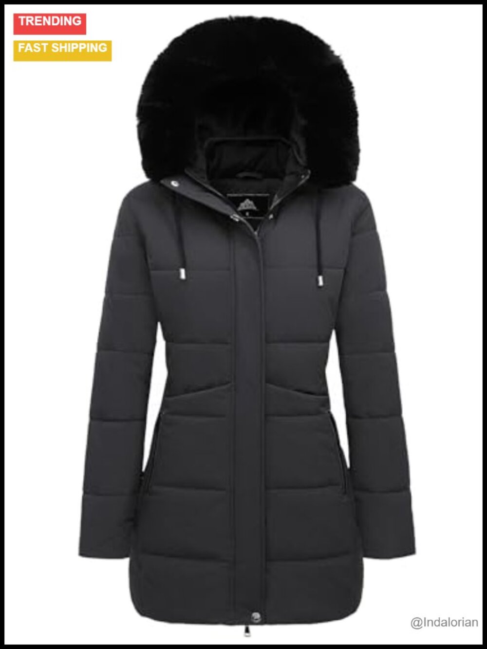 Women's Quilted Long Down Jacket Waterproof Winter Puffer Coat